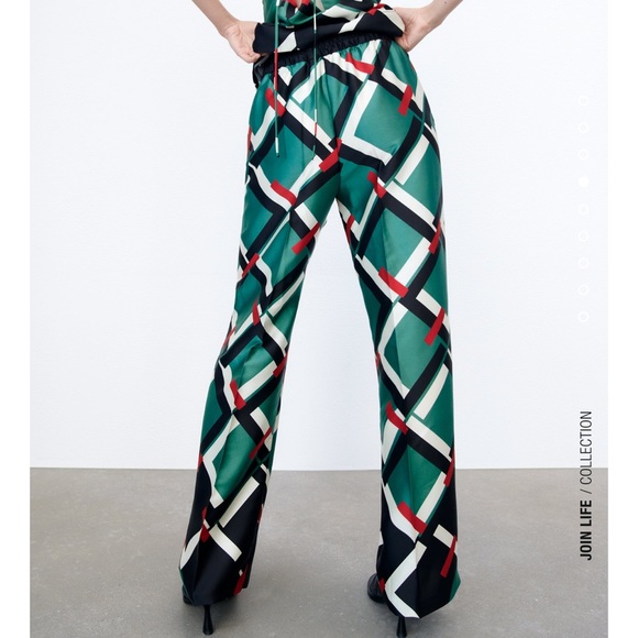 Zara Satin High Waisted Pants - Picture 6 of 10